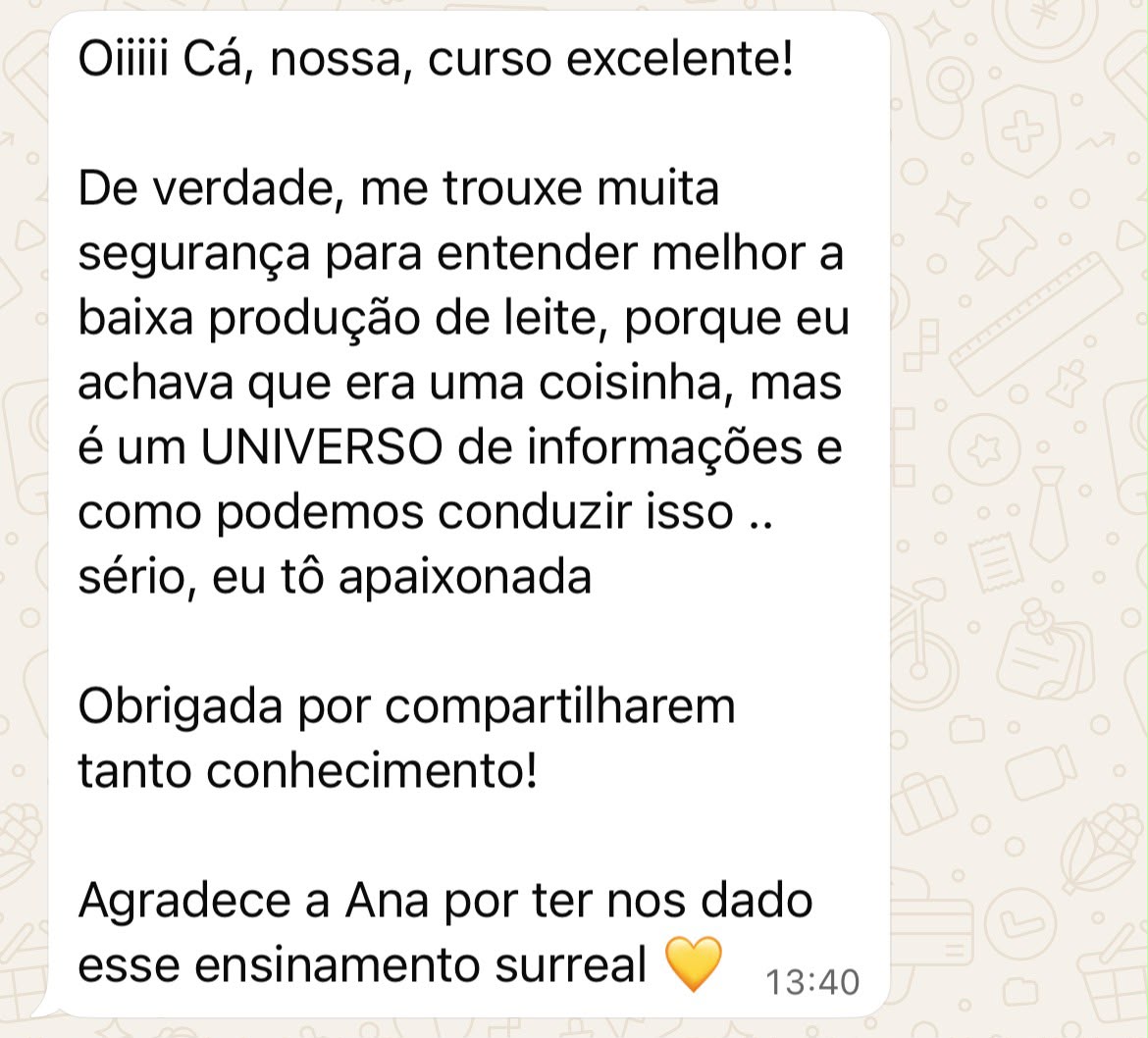 Depoimento de profissional sobre o workshop no WhatsApp